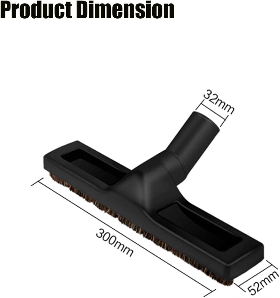 ANBOO 32mm 1 1/4 inches Vacuum Hardwood Floor Attachment Accessories Deluxe Extra Large Hardwood Brush 1-1/4inch Multi Surface Vacuum Attachments 360 Degrees Swivel Head Hard Floor Brush