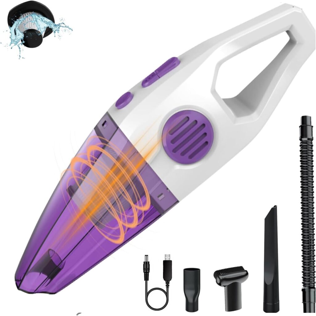 Atopskins 12000pa car Vacuum Portable Cordless Handheld Vacuum for Pet Hair Wireless Vacuum Cleaner with Low Noise,Car Vacuum Cordless Rechargeable,Portable Compressed Air Duster for Car and Home