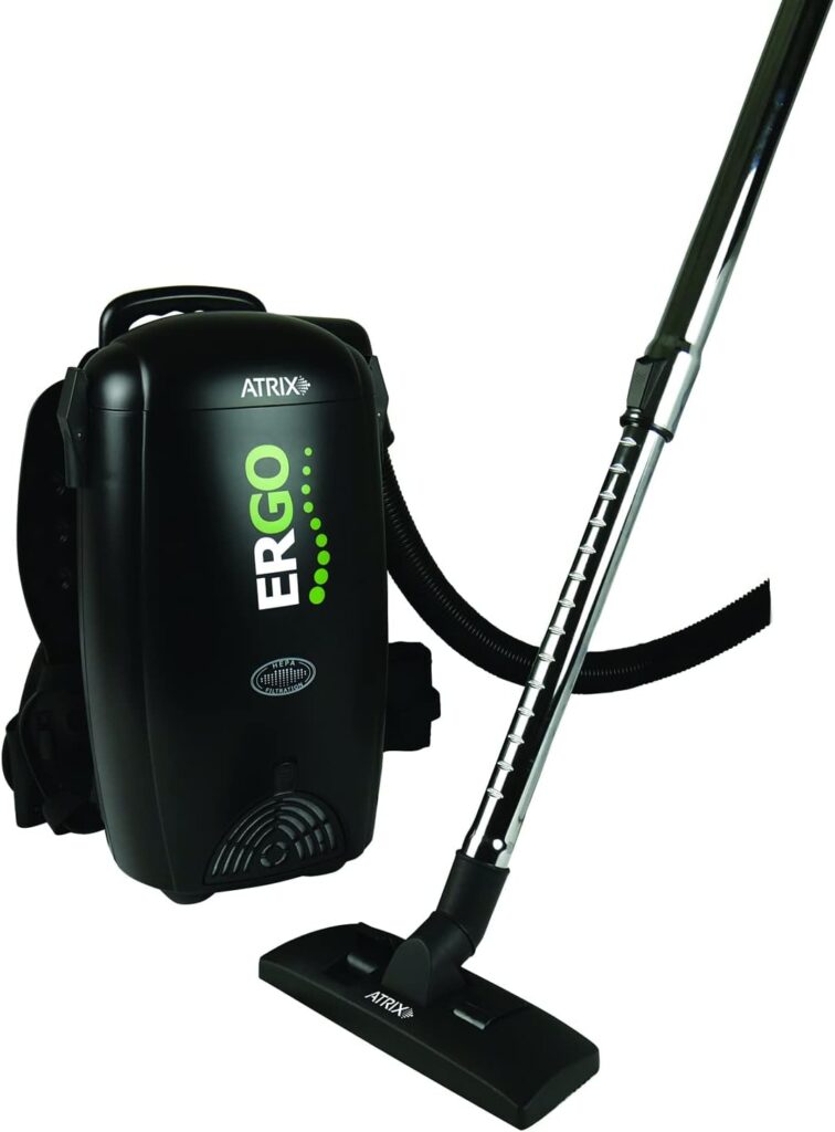 Atrix VACBP10 HEPA Backpack Vacuum with Additional Filters, Premium Bundle, Black