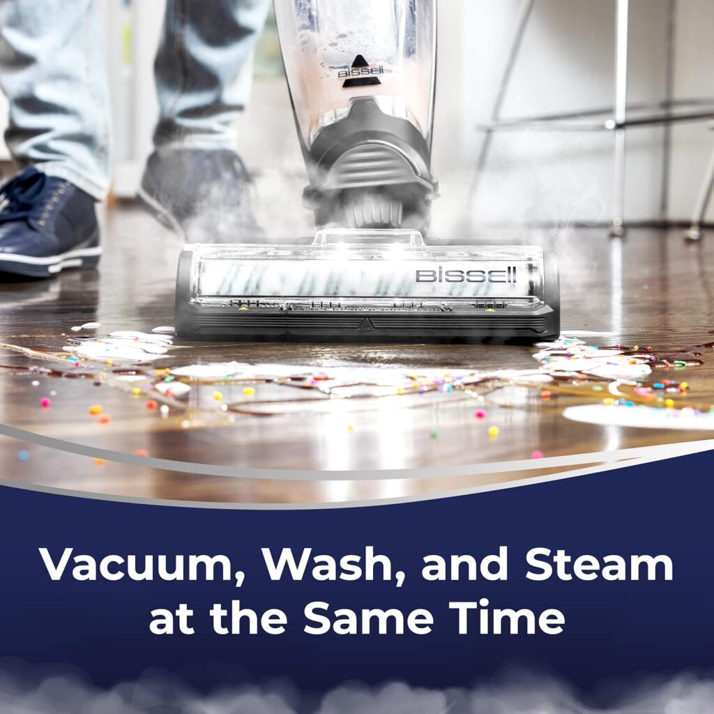 BISSELL® CrossWave® HydroSteam™  Wet Dry Vac, Multi-Purpose Vacuum, Wash, and Steam, Sanitize Formula Included, 35151, Multicolor, Upright