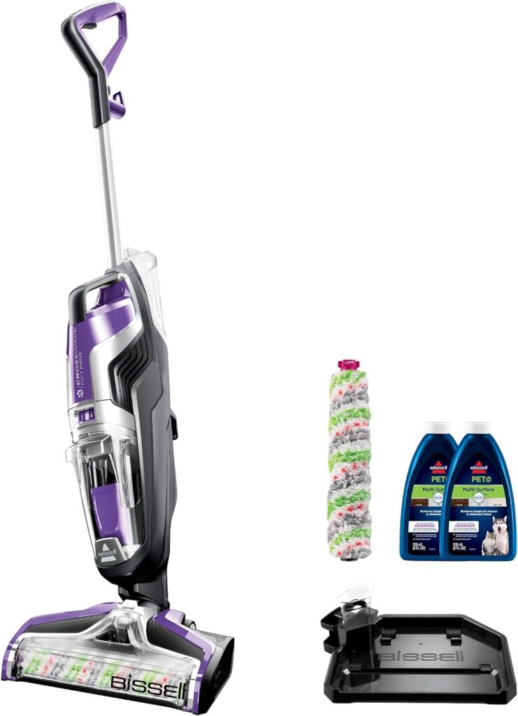 BISSELL Crosswave Pet Pro All in One Wet Dry Vacuum Cleaner and Mop for Hard Floors and Area Rugs, Purple, 2306A