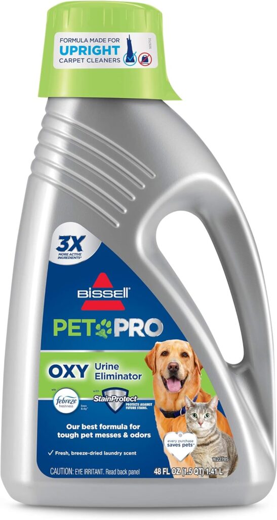 Bissell Professional Pet Urine Elimator with Oxy and Febreze Carpet Cleaner Shampoo 48 Ounce