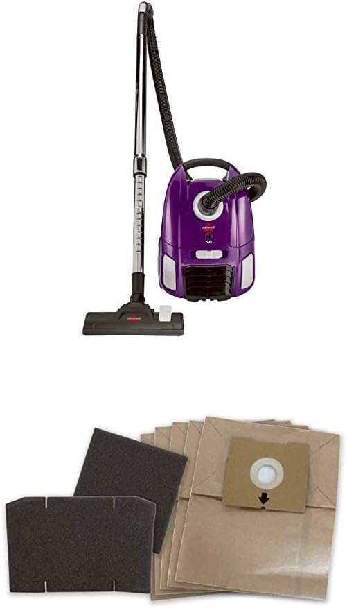 BISSELL Zing Lightweight, Bagged Canister Vacuum, Purple, 2154A