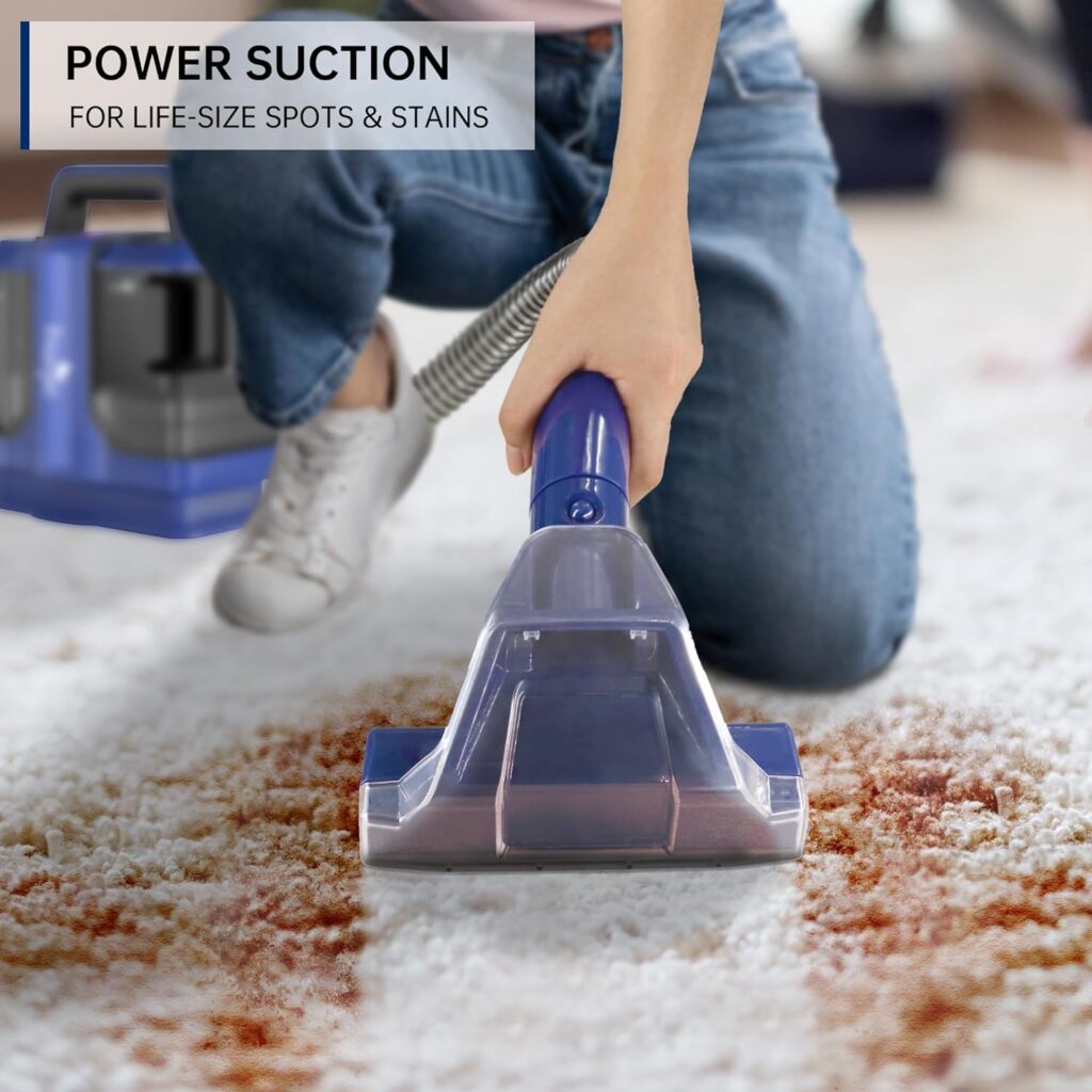 Carpet Cleaner Machine,Huije 450W 3 in 1 Portable Pet Pro Carpet Cleaner,15Kpa Spot Pro Cleaner with Tough Stain ToolWide Path Tool,Upholstery Cleaner for Furniture,Pet Stain,Car,16.4ft Power Cord