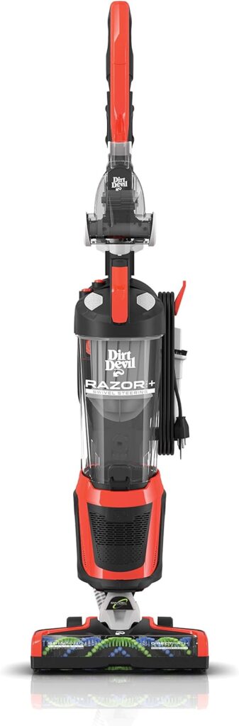 Dirt Devil Razor Pet Vacuum Cleaner with Swivel Steering, UD70355B, Red