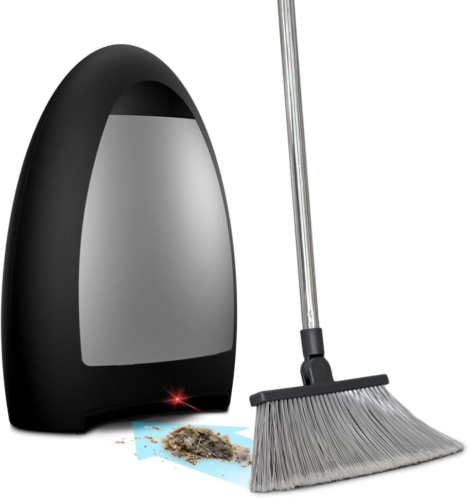 EyeVac Home Touchless Vacuum Automatic Dustpan - Great for Sweeping Salon Pet Hair Food Dirt Kitchen - Fast  Powerful, Corded Canister Vacuum, Bagless, Automatic Sensors, 1000 Watt (Matte Black)