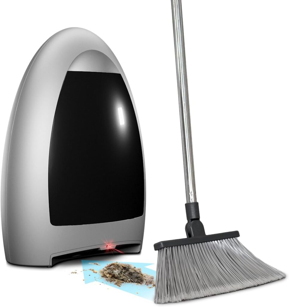 EyeVac Home Touchless Vacuum Automatic Dustpan - Great for Sweeping Salon Pet Hair Food Dirt Kitchen - Fast  Powerful, Corded Canister Vacuum, Bagless, Automatic Sensors, 1000 Watt (Matte Black)