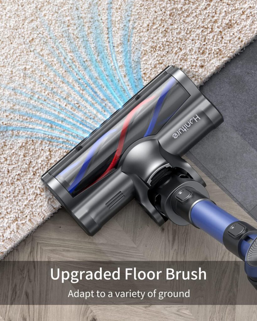 HONITURE Cordless Vacuum Cleaner 450W/35KPa Powerful Stick Vacuum Cleaner with LCD Touch Screen, 55Min Runtime Battery, 6 in 1 Lightweight Handheld Cordless Vacuum for Carpet Pet Hair Floors S12