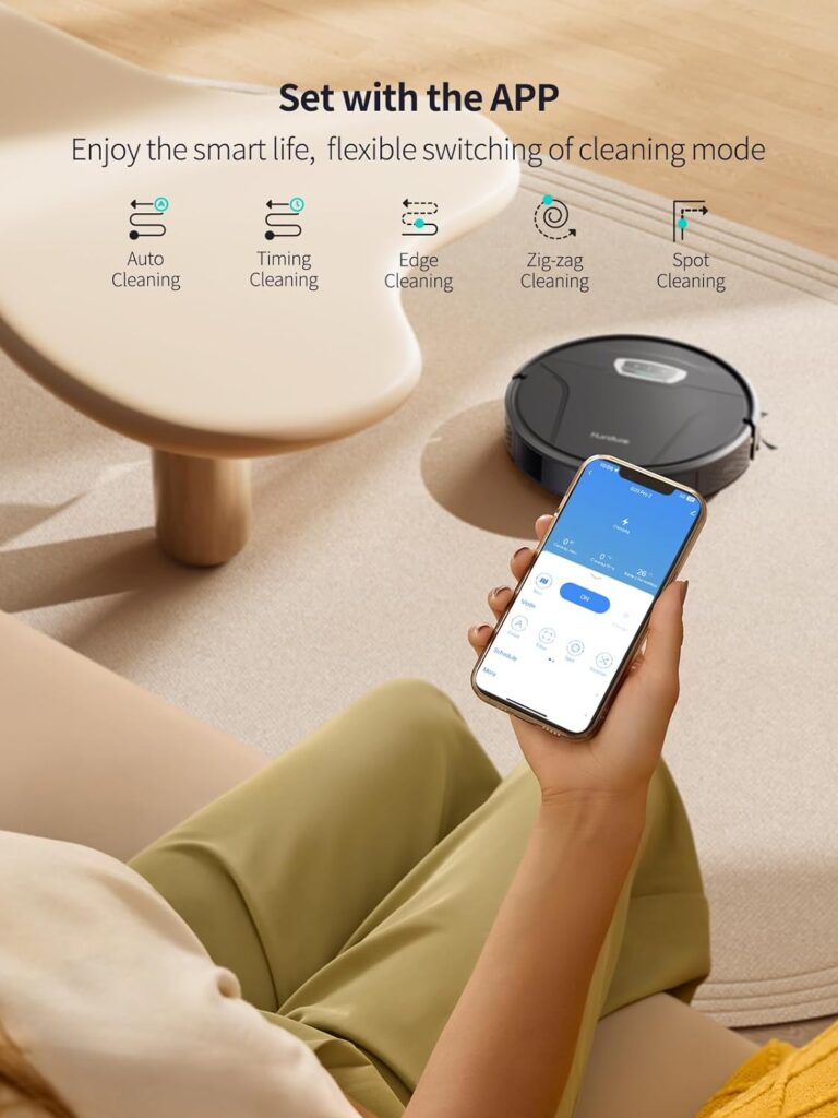 Honiture Robot Vacuum and Mop Combo, G20 Pro Robot Vacuum Cleaner 3 in 1, 4500pa Strong Suction, Self-Charging, AppRemoteVoice Control, Compatible with Alexa, Ideal for Carpet, Hard Floor, Pet Hair