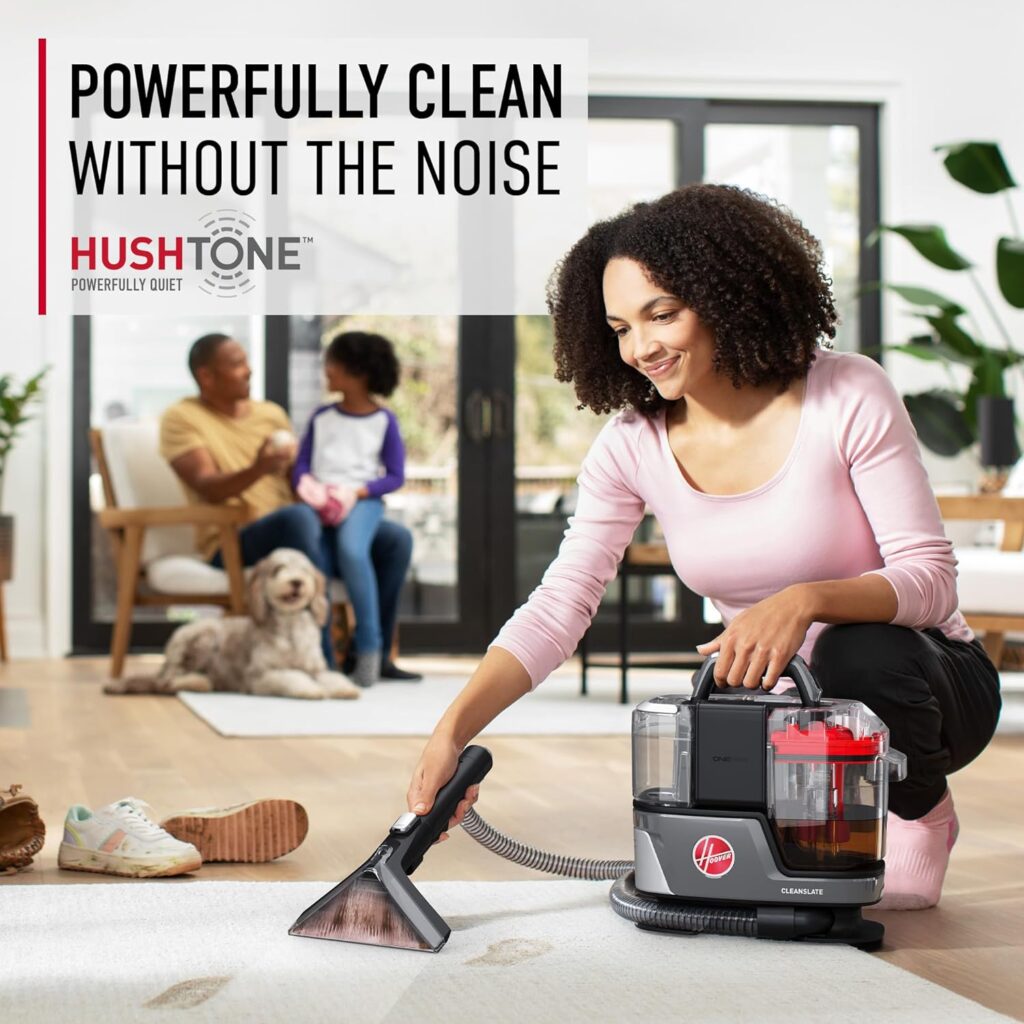 Hoover CleanSlate Plus Carpet  Upholstery Spot Cleaner, Stain Remover, Portable, FH14050, White