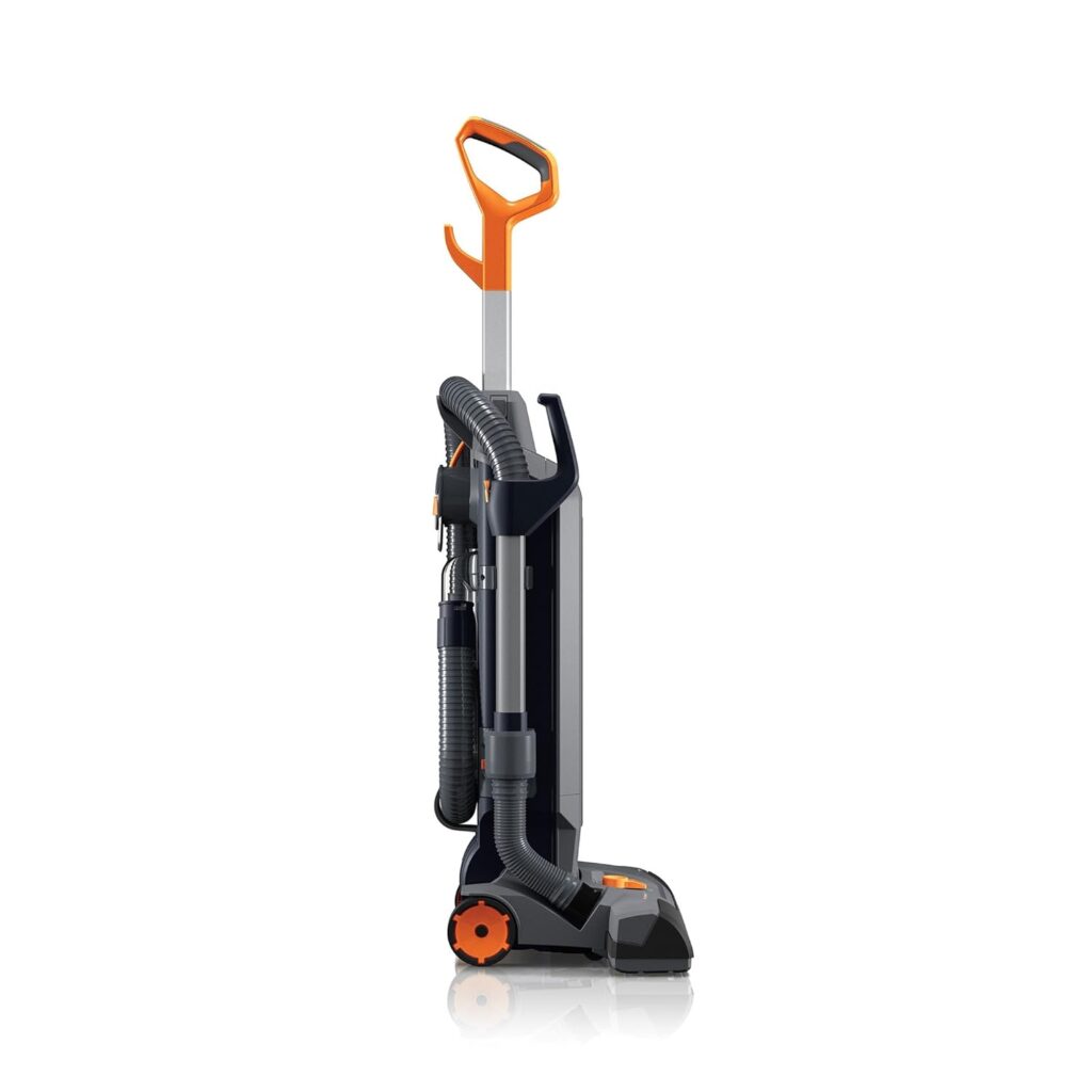 Hoover Commercial HushTone 13-Inch 2-Speed Upright Vacuum Cleaner with IntelliBelt Quiet Bagged HEPA Filtered Professional Rated, 40-Foot Long Cord, CH54113, Gray/Orange