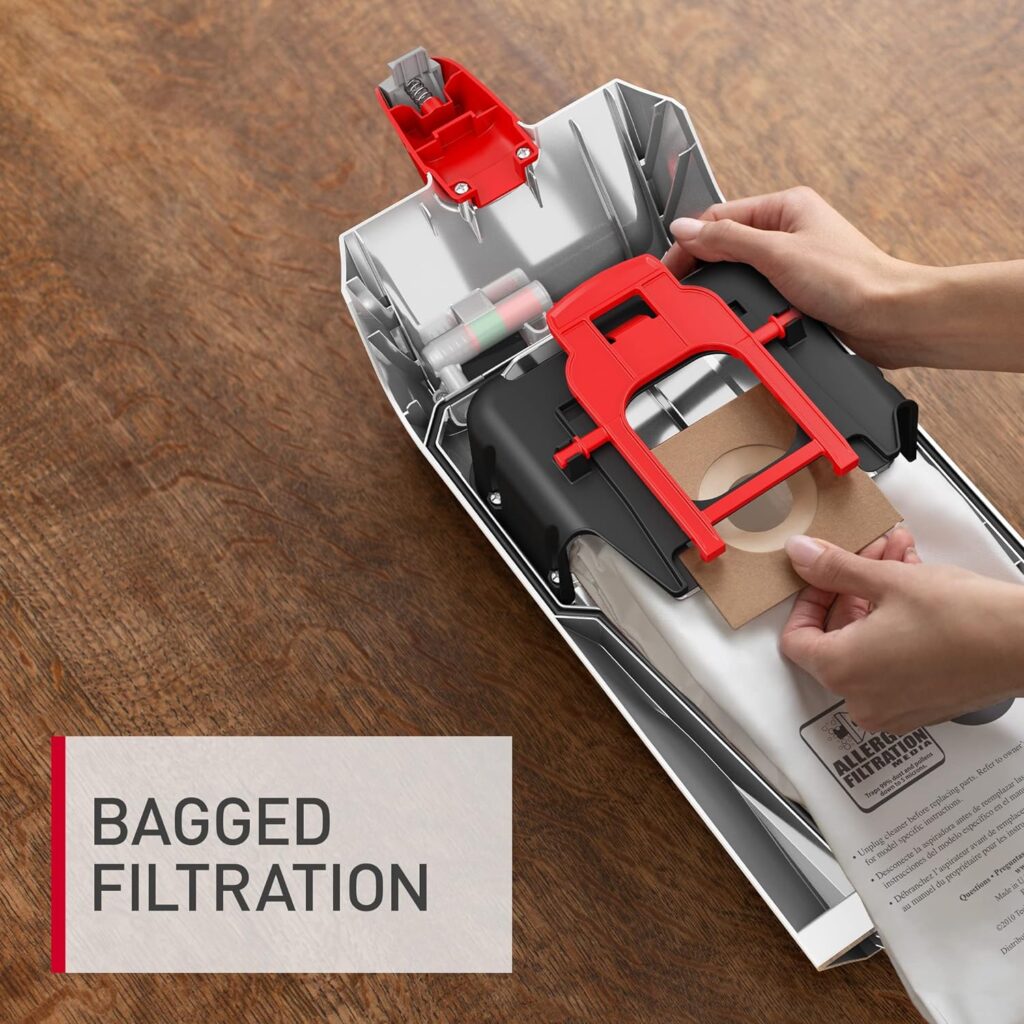 Hoover Complete Performance Advanced Pet Kit, Corded Bagged Upright Vacuum Cleaner with HEPA Filter, UH30650, Grey