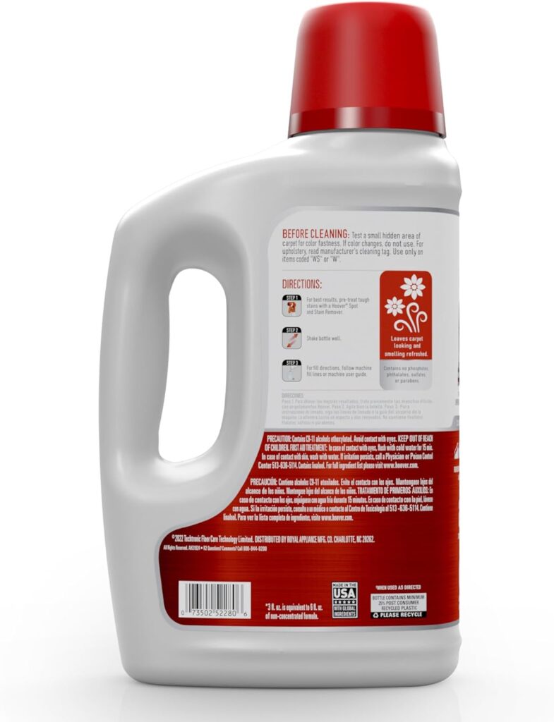 Hoover Everyday Solution, Deep Cleaning Carpet Shampoo, 64 oz Formula, AH30924, Package May Vary