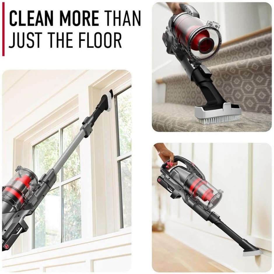 Hoover ONEPWR WindTunnel Emerge Cordless Lightweight Stick Vacuum Cleaner, BH53600V, Silver