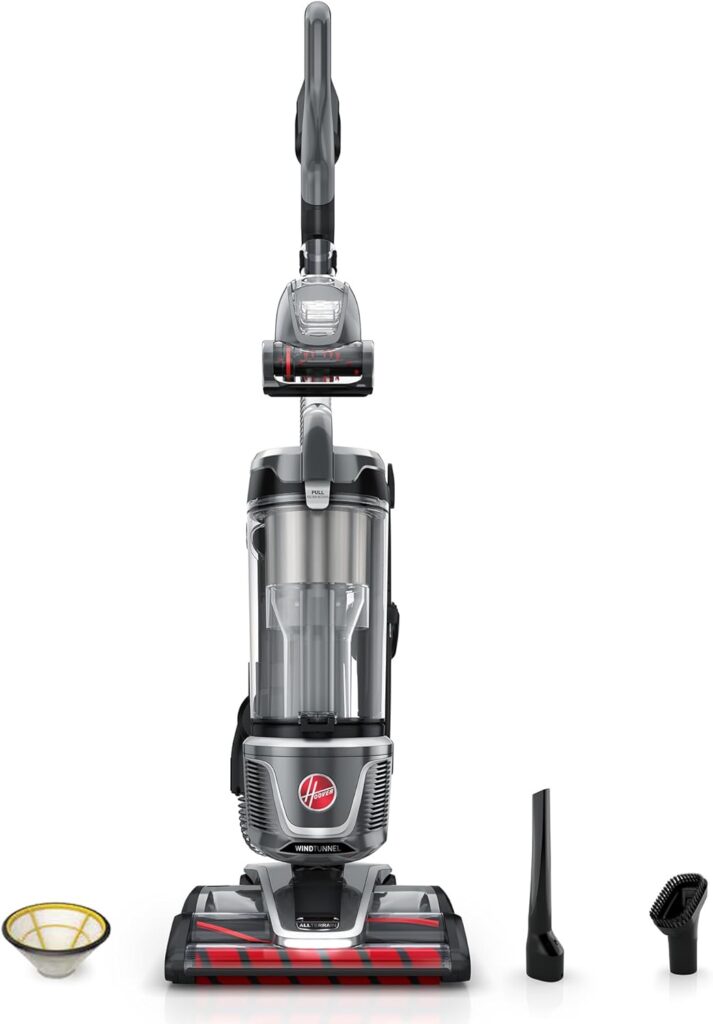 Hoover WindTunnel All-Terrain Dual Brush Roll Upright Vacuum Cleaner, UH77200V, Silver