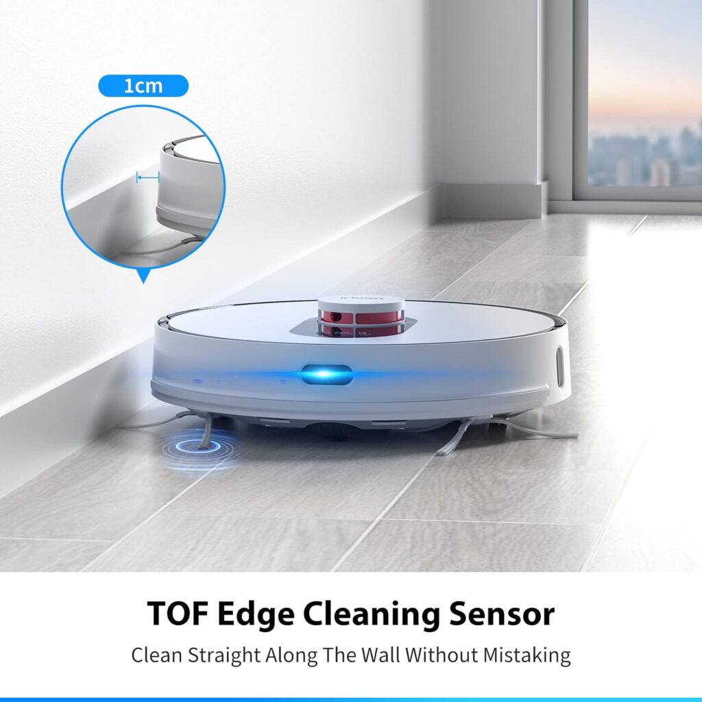 IMILAB ROIDMI EVE Plus Robot Vacuum Cleaner and Mop Cleaner, Automatic Vacuum Cleaner with Dust Bag, Laser Navigation, Wiping Function, Powerful Suction, Application and Voice Control, Free Hands