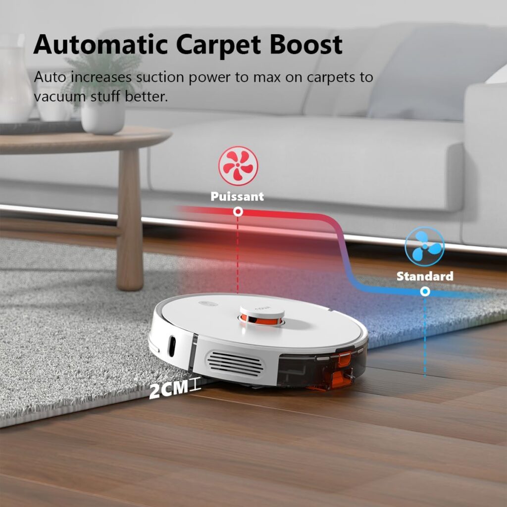 Imou Robot Vacuum and Mop Combo LiDAR Navigation, 2700Pa Strong Suction, Self-Charging Robotic Vacuum Cleaner, Obstacle Avoidance, Work with Alexa, Ideal for Pet Hair, Carpets, Hard Floors, L11