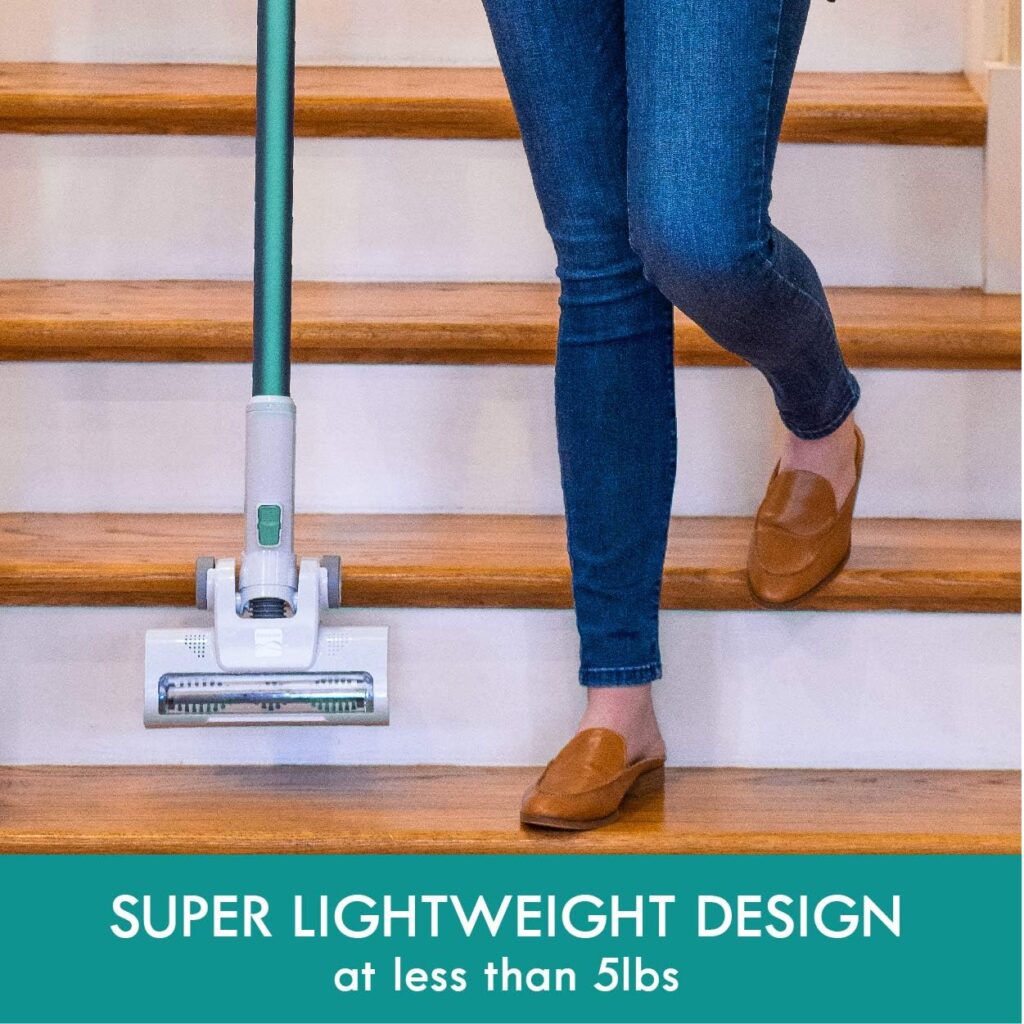 Kenmore DS4020 Cordless Stick Vacuum Lightweight Cleaner 2-Speed Power Suction LED Headlight 2-in-1 Handheld for Hardwood Floor, Carpet  Dog Hair, Green