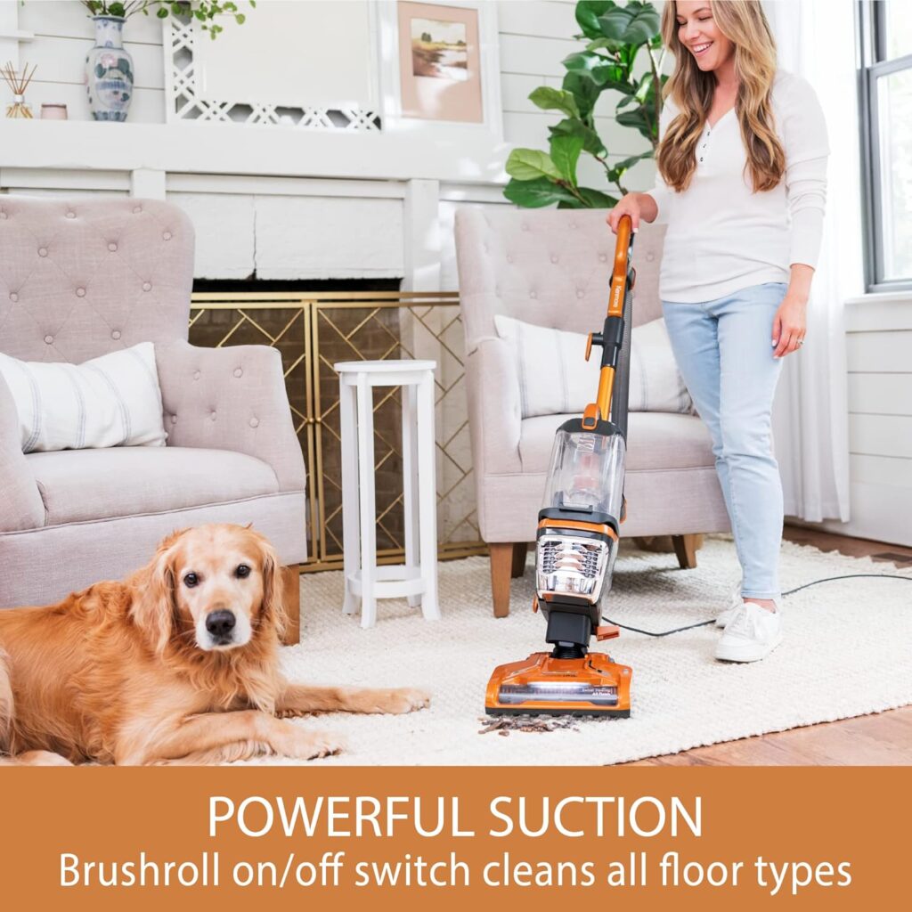 Kenmore DU4080 Featherlite Lift-Up Bagless Upright Vacuum 2-Motor Power Suction Lightweight Carpet Cleaner with HEPA Filter, 2 Cleaning Tools for Pet Hair, Hard Floor, Orange