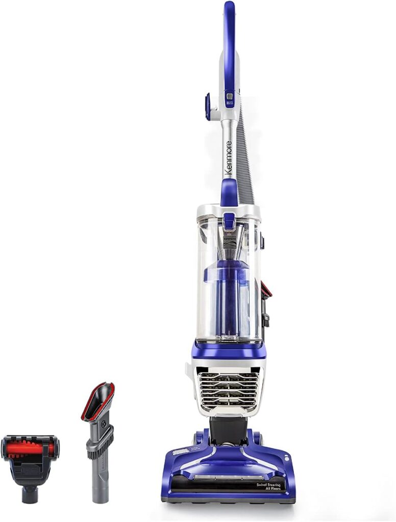 Kenmore DU5080 Bagless Upright Vacuum Lift Cleaner 2-Motor Power Suction with HEPA Filter, 3-in-1 Combination Tool, Pet Handi-Mate for Carpet, Hard Floor, Navy