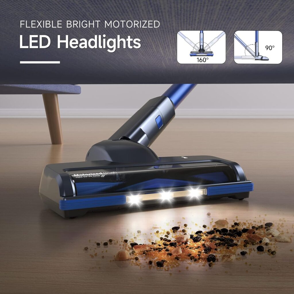 Lubluelu Cordless Vacuum Cleaner,25000Pa Cordless Stick Vacuum with 235W Brushless Motor, 50min Runtime, Detachable Battery, Self-Standing Vacuum for Hard Floor, Carpet, Pet Hair