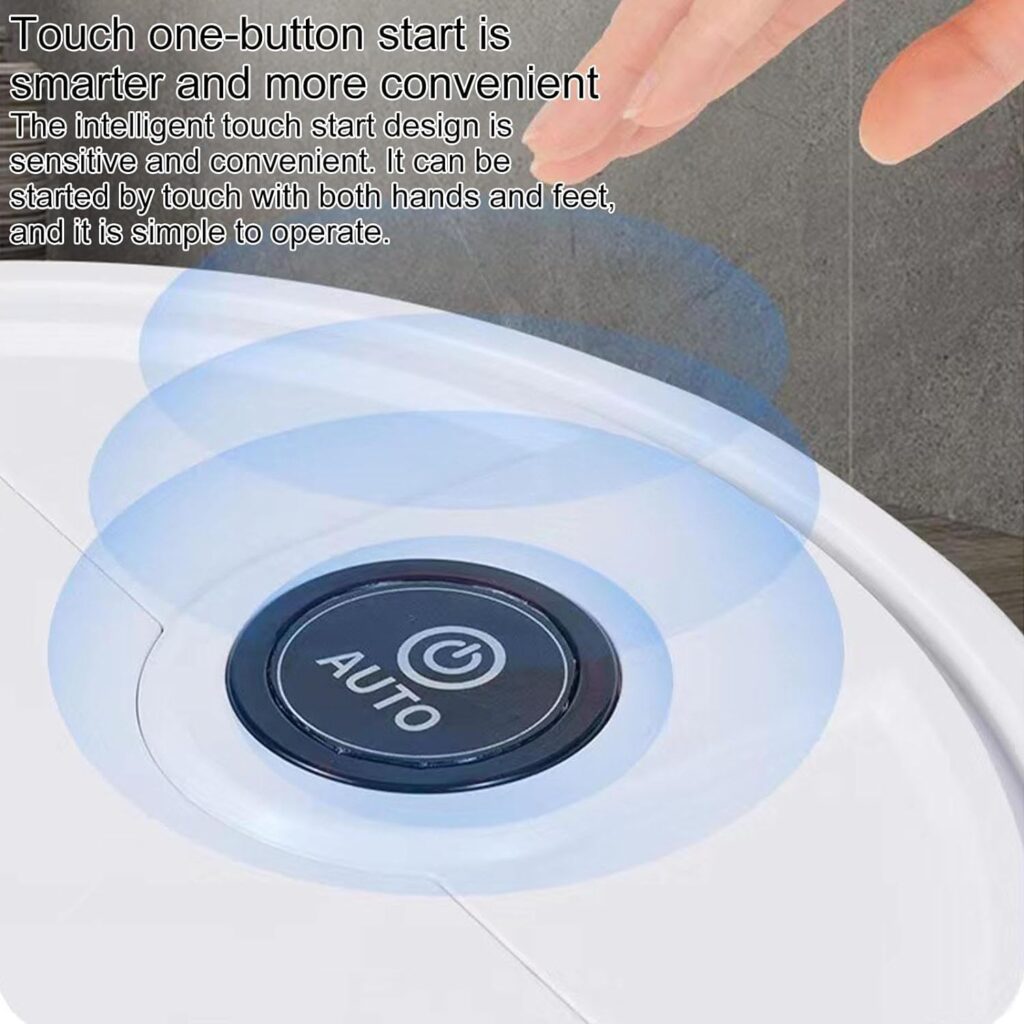 Mini Robotic Vacuum, 3-in-1 Robot Floor Vacuum Cleaner, Durable Sweeping Mop Robot Vacuum, Robotic Floor Mop Cleaner with USB Fast Charging Port, Vacuum Floor Cleaner for House Ooffice Hard Floor