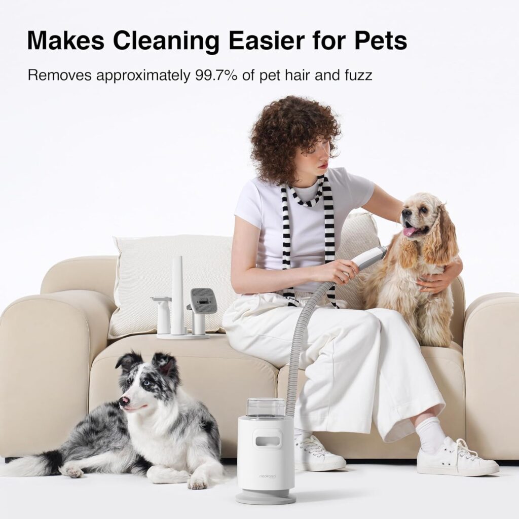 Neakasa by neabot P1 Pro Pet Grooming Kit  Vacuum Suction 99% Pet Hair with 5 Professional Grooming Shedding Tools for Dogs Cats and Other Animals