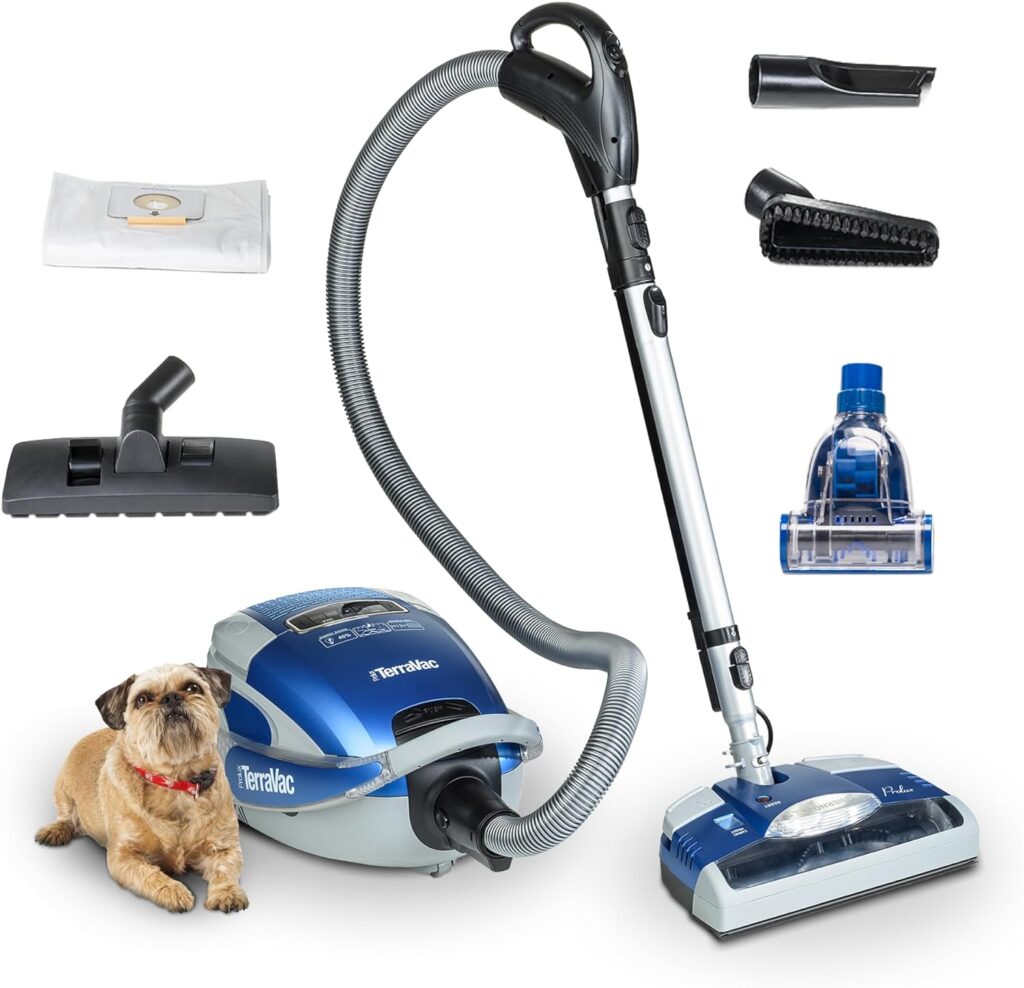 Prolux TerraVac Deluxe Series 5 Speed Canister Vacuum Cleaner with HEPA Filtration and Electric Powerhead