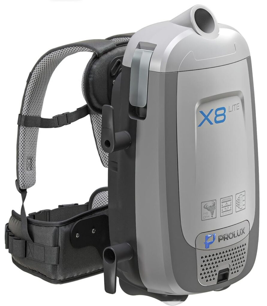 Prolux X8 Lite Backpack Commercial Canister Vacuum with Premium Attachments and 4-Stage HEPA Filtration