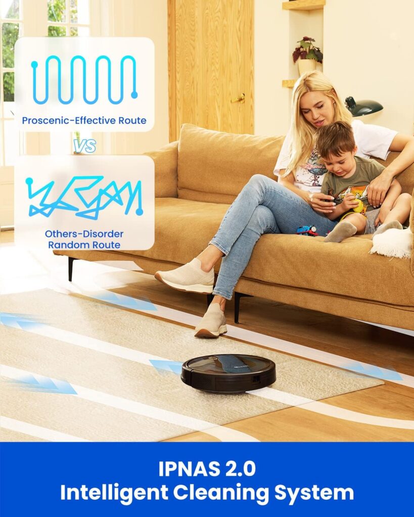 Proscenic 850T Robot Vacuum Cleaner, 3-in-1 Robot Vacuum and Mop, APP/Alexa/Google Home Control, Robotic Vacuum with 3000Pa Strong Suction, Ideal for Carpets and Hard Floors, Boundary Strip