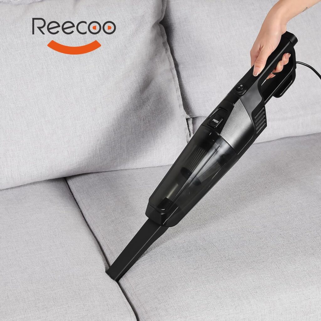 REECOO Stick Vacuum Cleaner with 3 Mop Pads Electirc Mop 600W 18kpa Powerful Suction Corded Upright Vacuum Lightweight Electric mop for Tile Hardwood Floor,Marble Cleaning