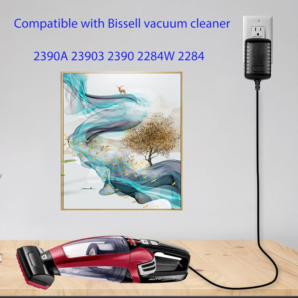 Replacement for Bissell Pet Hair Eraser Vacuum Charger, Compatible with Bissell 2390A 2390 23903 2284 2387 2284W 14.4V Lithium Ion Cordless Hand Vacuum 1614206 1616327 Power Adapter