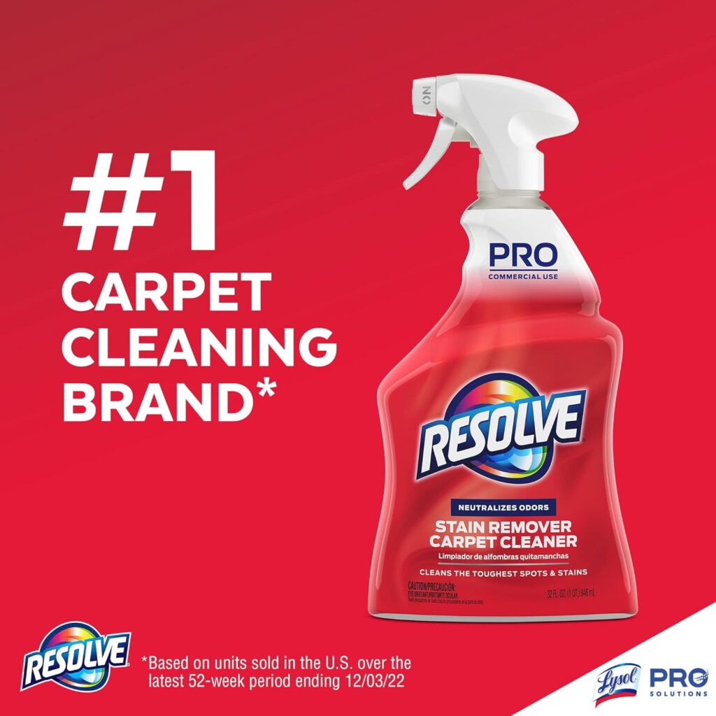 Resolve Professional Strength Spot and Stain Carpet Cleaner, Carpet Cleaner, Carpet Cleaner Solution, 32 Fl Oz