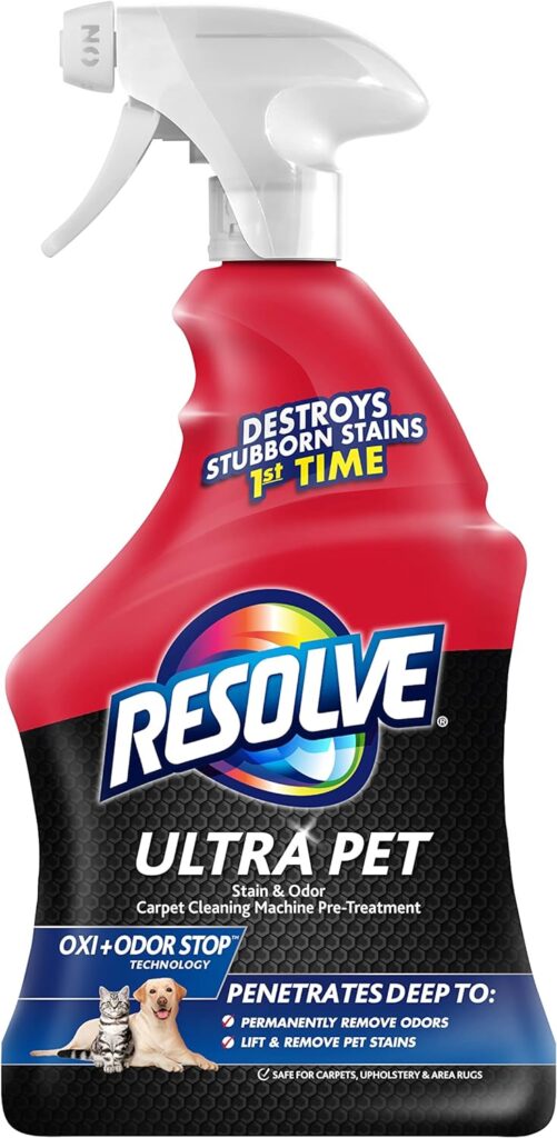 Resolve Ultra Pet Stain and Odor Remover Spray, Pet Stain and Odor Remover, Carpet Cleaner, 32oz