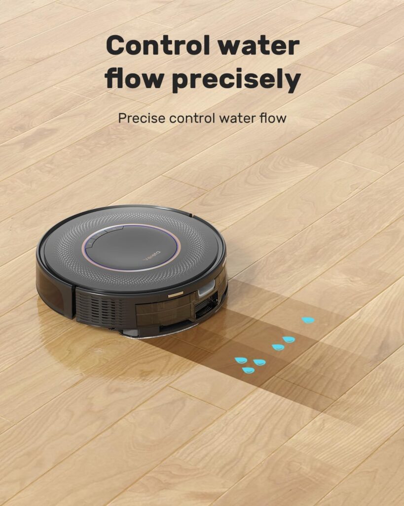 Robot Vacuum and Mop Combo, 3200Pa Max Suction, Works with WiFi/App/Alexa/Google, Schedule Cleaning, 2 in 1 Mopping Robot Vacuum, Low Noise 53dB, Self-Charging, for Hard Floor, Pet Hair, Carpet