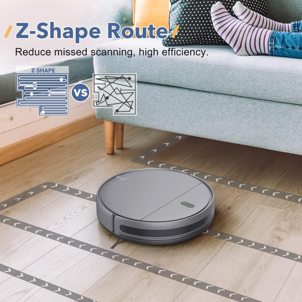 Robot Vacuum and Mop Combo, WiFi/App/Alexa, Robotic Vacuum Cleaner with Schedule, 2 in 1 Mopping Robot Vacuum with Watertank and Dustbin, Self-Charging, Slim, Ideal for Hard Floor, Pet Hair, Carpet