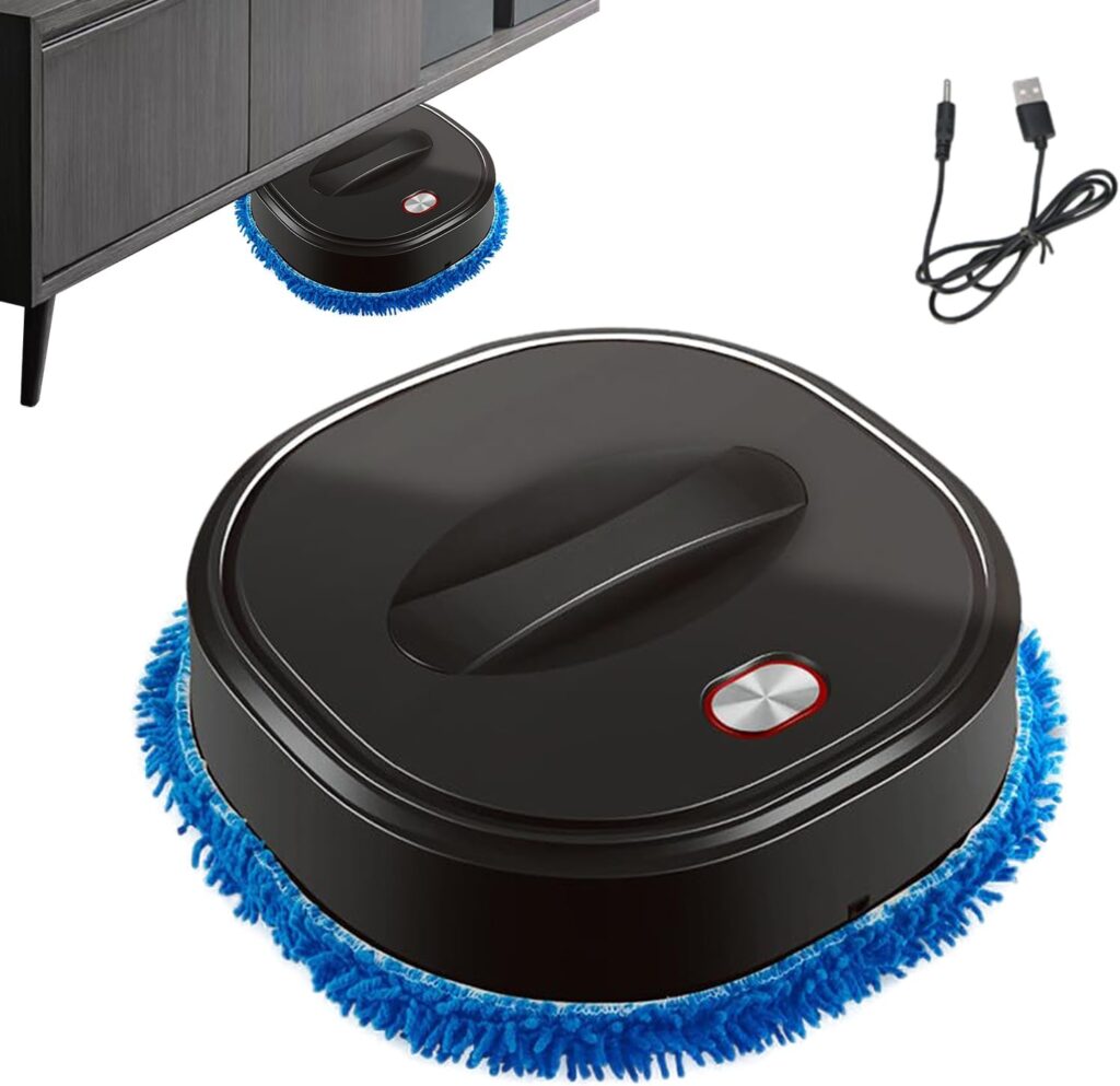 Robot Vacuum Cleaner and Mop, Robotic Vacuums, Sweeping Cleaner Dry and Wet Mop Robot, Low Noise Mopping Machine, Household Cleaning Supplies USB Rechargeable for hard floor, pet hair and carpet.