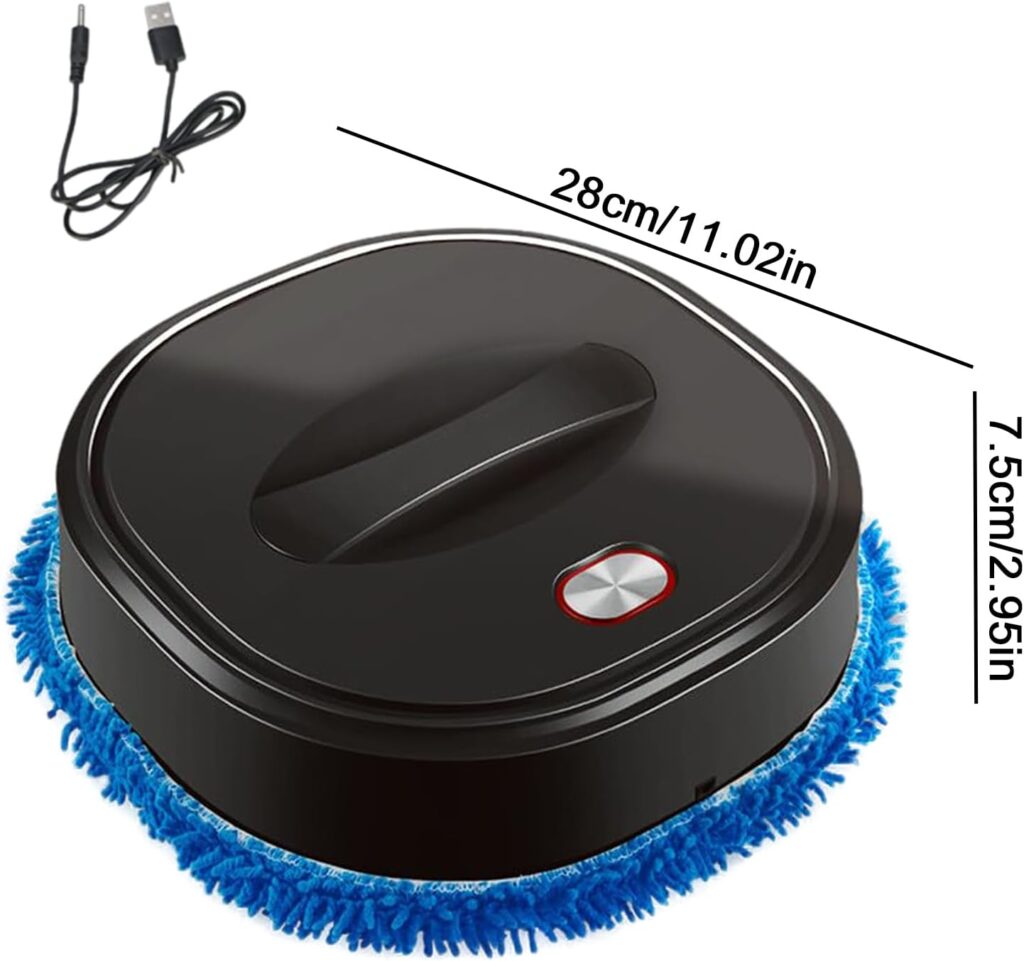 Robot Vacuum Cleaner and Mop, Robotic Vacuums, Sweeping Cleaner Dry and Wet Mop Robot, Low Noise Mopping Machine, Household Cleaning Supplies USB Rechargeable for hard floor, pet hair and carpet.