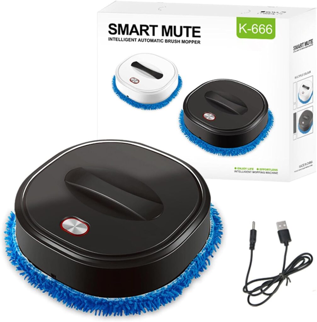 Robot Vacuum Cleaner and Mop, Robotic Vacuums, Sweeping Cleaner Dry and Wet Mop Robot, Low Noise Mopping Machine, Household Cleaning Supplies USB Rechargeable for hard floor, pet hair and carpet.