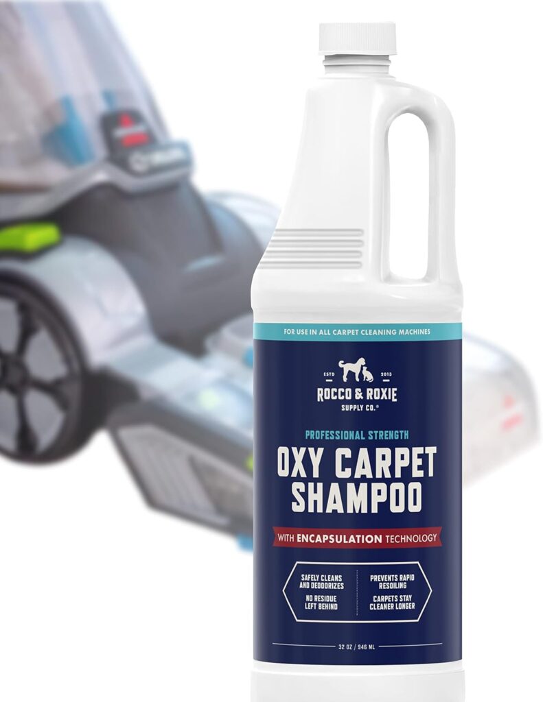 Rocco  Roxie Carpet Cleaner Solution for Pets - Use In Any Carpet Shampooer Machine - Deep Cleaning For Everyday Dog Odor On Carpets, Couch, Upholstery, and Rugs