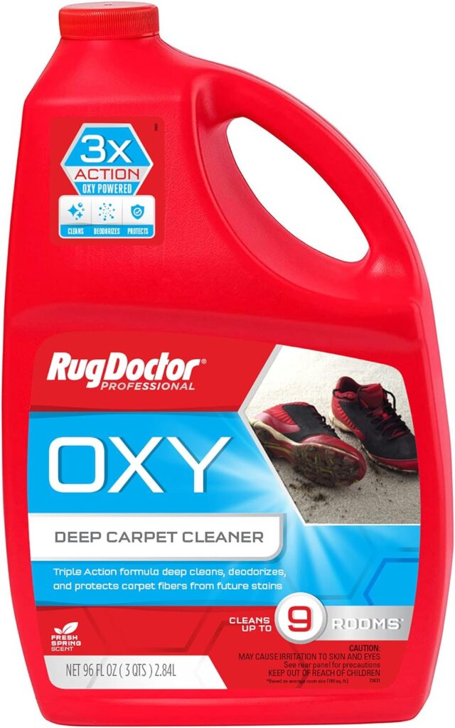 Rug Doctor Triple-Action Oxy Carpet Cleaner Deep Cleans, Deodorizes, and Refreshes Carpet  Upholstery, 96 oz., Daybreak Scent, Professional-Grade