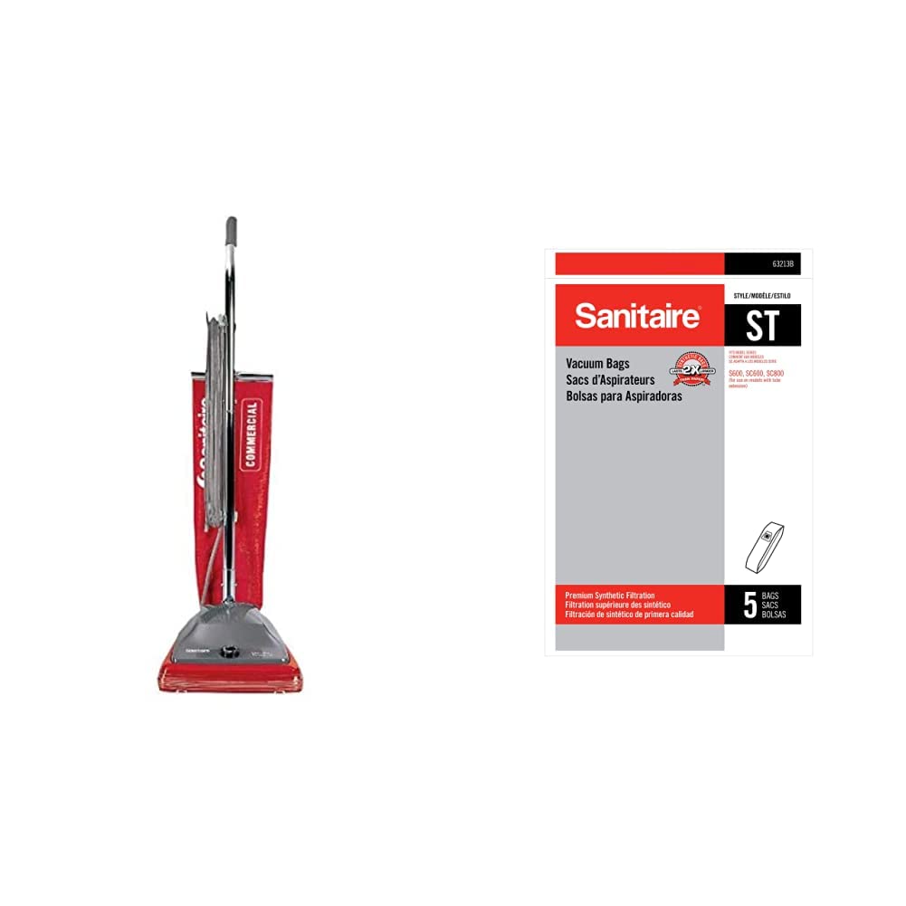 Sanitaire TRADITION Upright Commercial Bagged Vacuum, SC684G Red