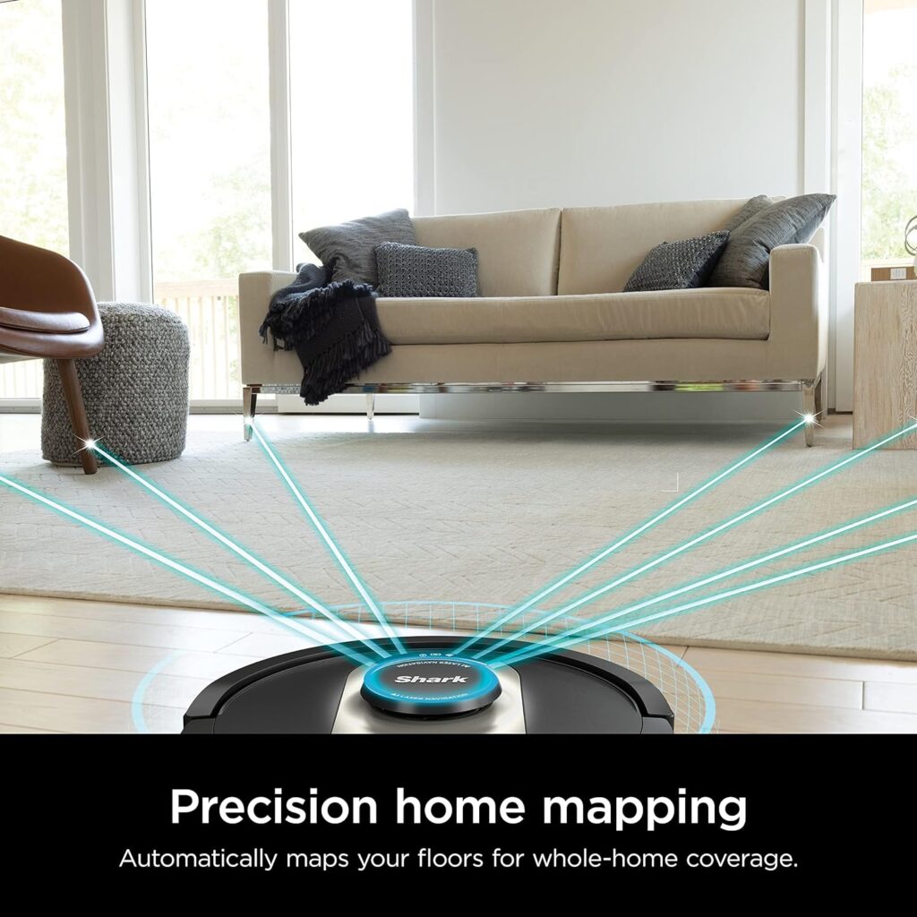 Shark AV2501AE AI Robot Vacuum with XL HEPA Self-Empty Base, Bagless, 60-Day Capacity, LIDAR Navigation, Perfect for Pet Hair, Compatible with Alexa, Wi-Fi Connected, Carpet  Hard Floor, Black