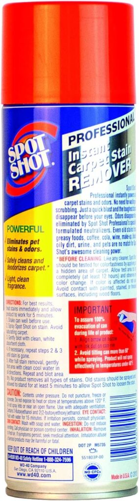 Spot Shot Professional Instant Carpet Stain Remover with Trigger Spray, 32 OZ