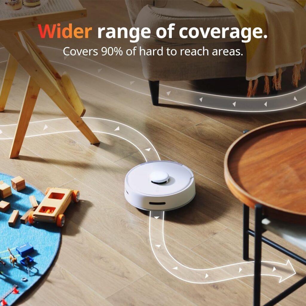 SwitchBot Mini Robot Vacuum K10+ with Self-Empty Base for 70-Day of Cleaning, LiDAR Navigation, Smart Mapping, 2500Pa Suction, 48dB Ultra Quiet, 150Mins Max, Compatible with Alexa, 2.4G WiFi Connected