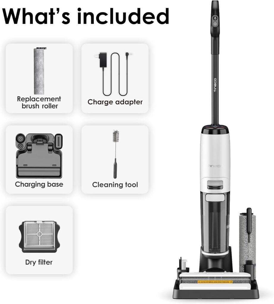 Tineco FLOOR ONE S7 Steam Cordless Floor Washer All-in-One, Steam Mop for Sticky Mess Clean Up on Hard Floors with Digital Display, Self-Cleaning, Edge Cleaning, Forward Traction, Safe for Kids  Pets