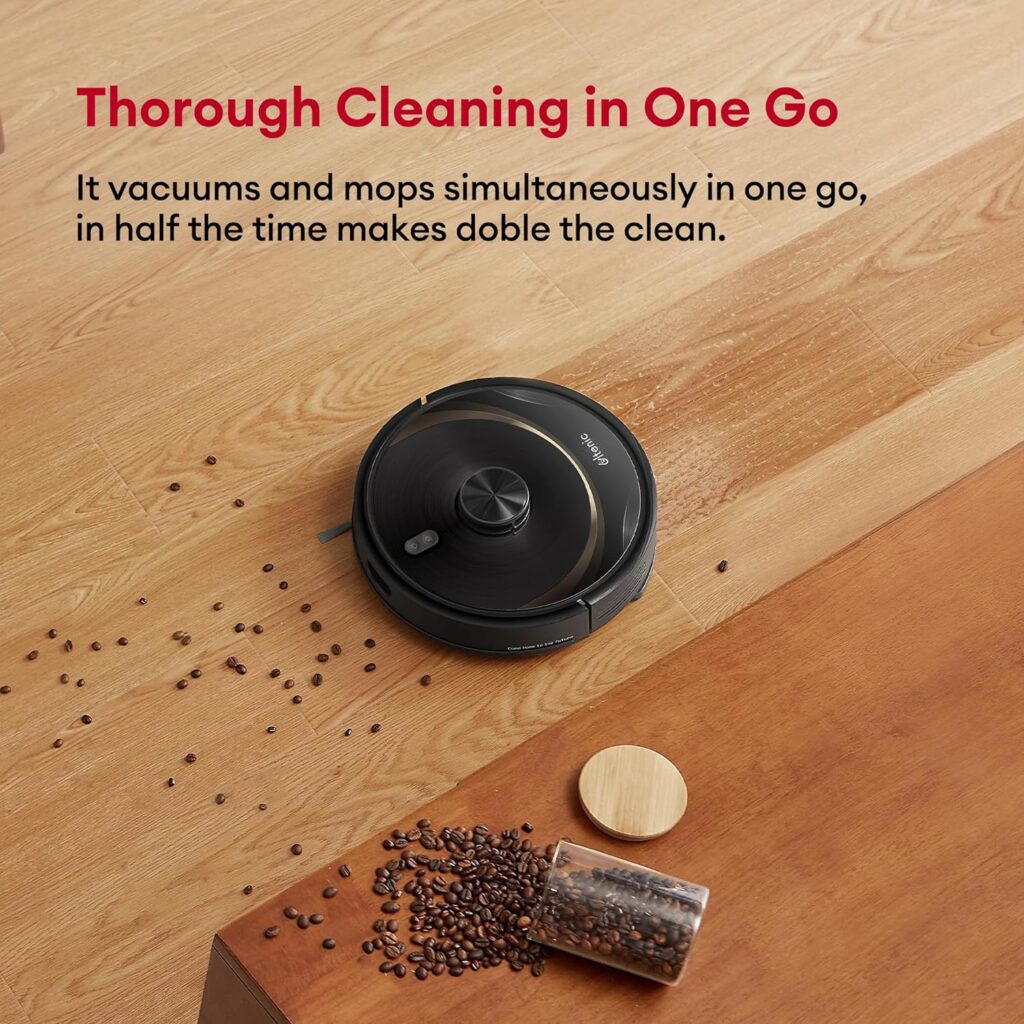 Ultenic T10 Elite Robot Vacuum Self Emptying for 45 Days Hands-Free, Robot Vacuum and Mop Combo w/LiDAR Navigation, Strong Power, APP/Remote/Voice Control, Ideal for Pet Hair, Hard Floor and Carpet