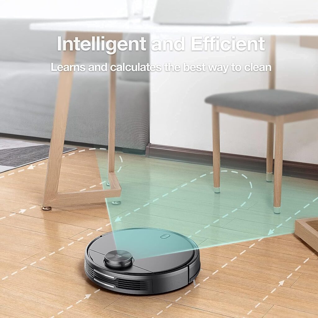 WYZE Robot Vacuum with LIDAR Mapping Technology, 2100Pa Suction, No-go Zone, Wi-Fi Connected, Self-Charging, Ideal for Pet Hair, Hard Floors and Carpets